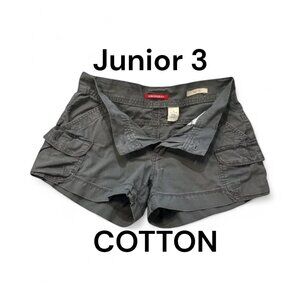 UNIONBAY Utility Shorts Junior Sz 3 Boy Fit 100% Cotton Union Bay Grey 6 Pockets